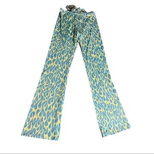 Flame Bell Bottom Pants